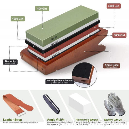 Sharpening Stone Kit with Angled Base